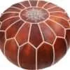 Pouf en cuir