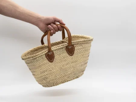 Small Moroccan straw basket