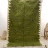 Handwoven Moroccan Rug - Serene Green and White